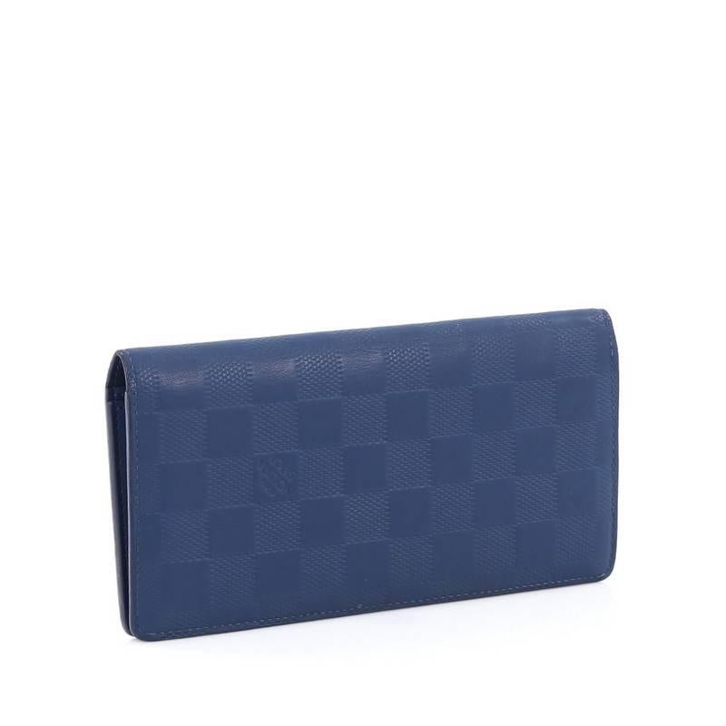 Purple Louis Vuitton Brazza Wallet Damier Infini Leather