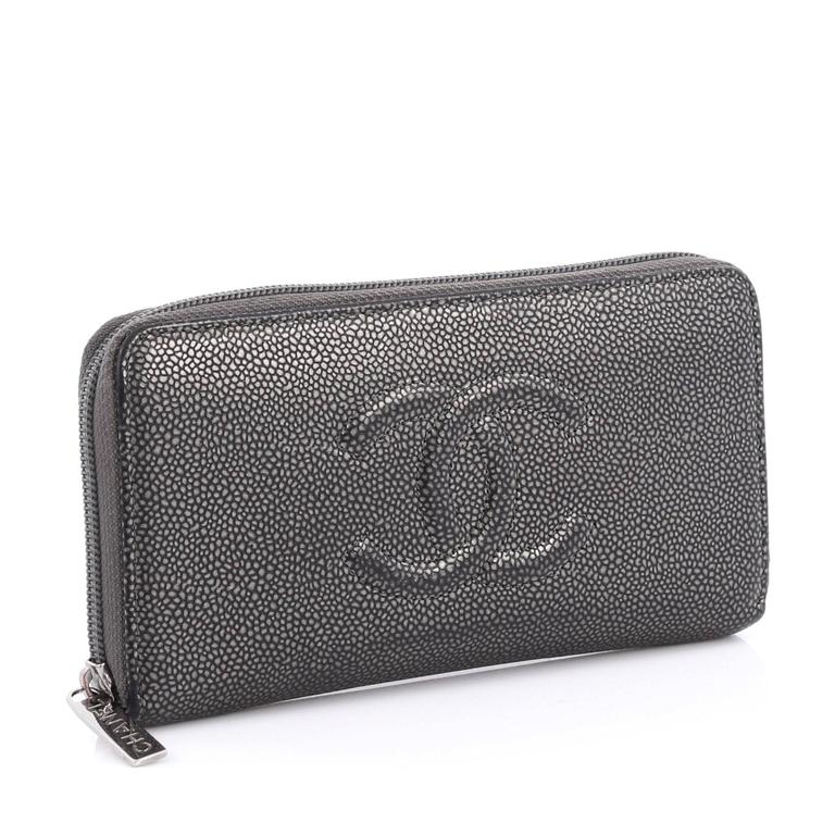 Chanel Timeless CC Zipped Wallet Caviar Long
