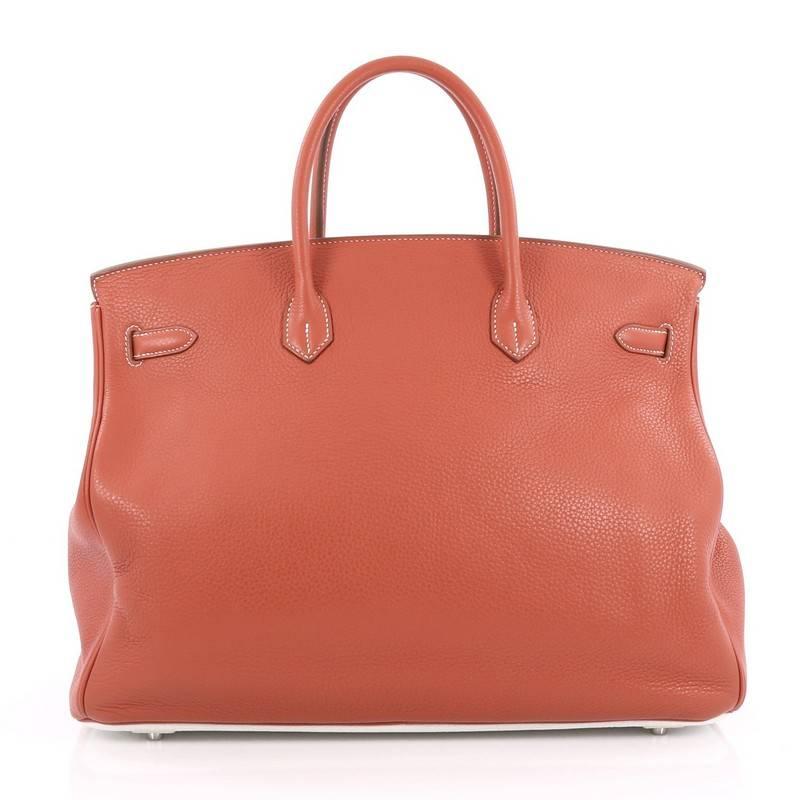 Hermes Eclat Birkin Handbag Clemence with Palladium Hardware 40  In Good Condition In NY, NY