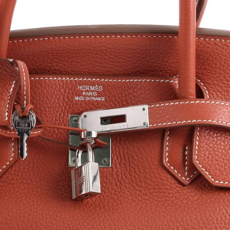 Hermes Eclat Birkin Handbag Clemence with Palladium Hardware 40  2