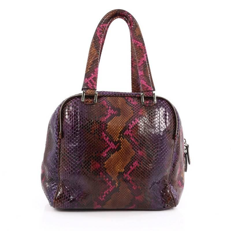 Jimmy Choo Justine Tote Python Small In Good Condition In NY, NY