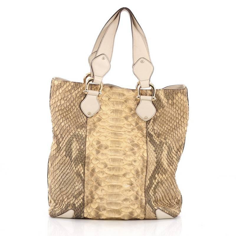 Gucci Creole Tote Python Large In Good Condition In NY, NY
