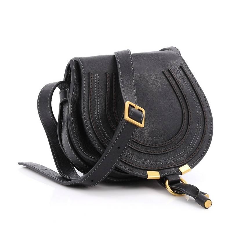 Black Chloe Marcie Crossbody Bag Leather Small