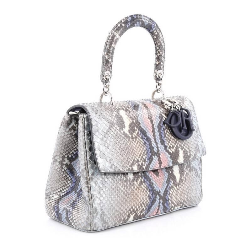 Gray Christian Dior Be Dior Bag Python Medium