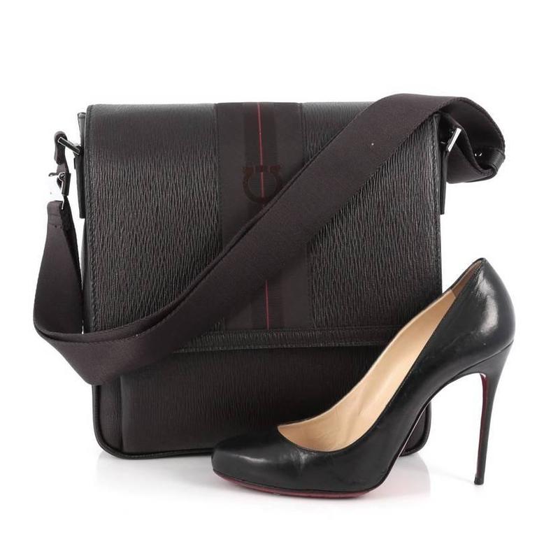 Salvatore Ferragamo Messenger Flap Bag Leather Medium at 1stDibs