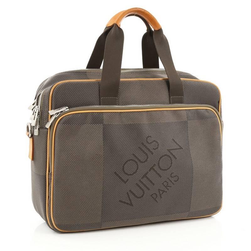 Gray Louis Vuitton Geant Associe Briefcase Limited Edition Canvas GM