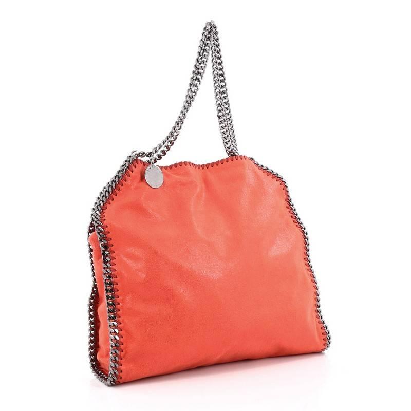Red Stella McCartney Falabella Tote Shaggy Deer Small