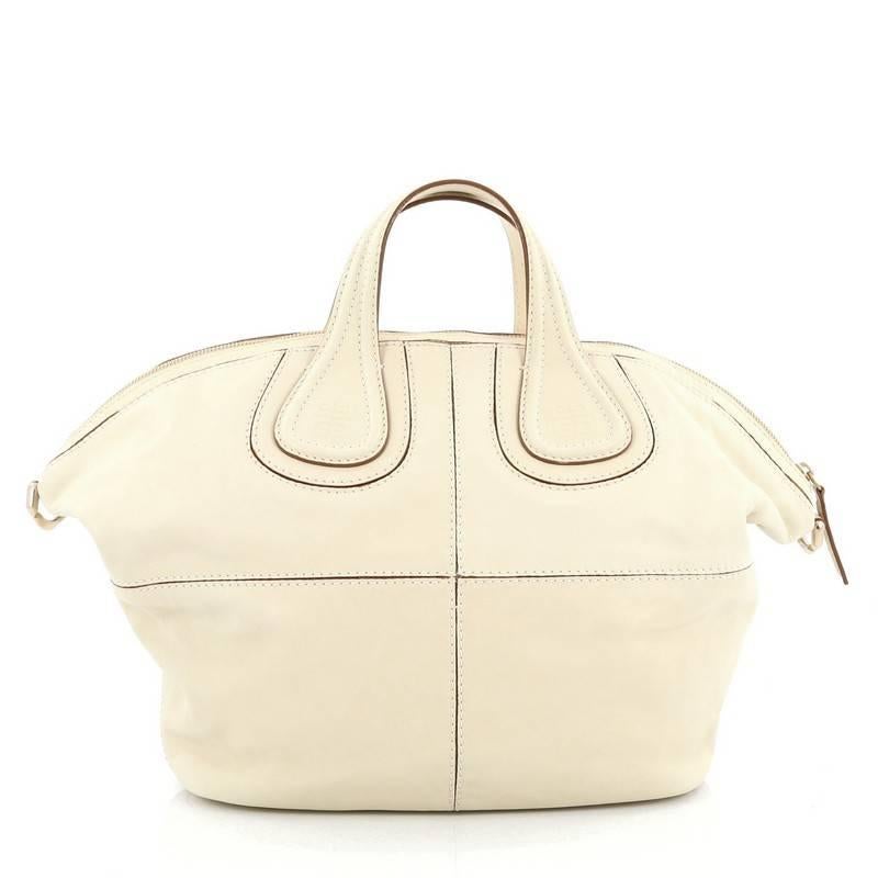 White Givenchy Nightingale Satchel Leather Small