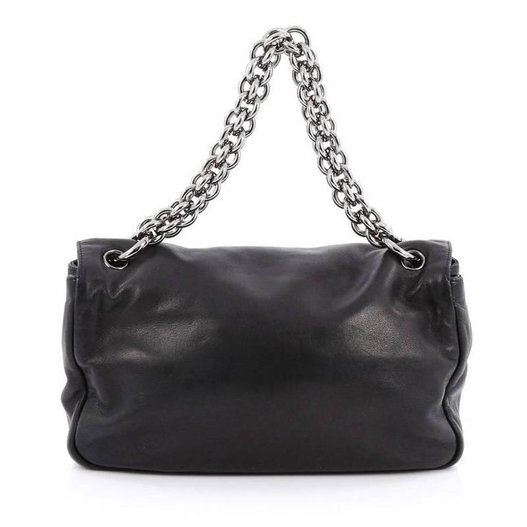 Chanel Soft and Chain Flap Bag Lambskin Medium at 1stDibs