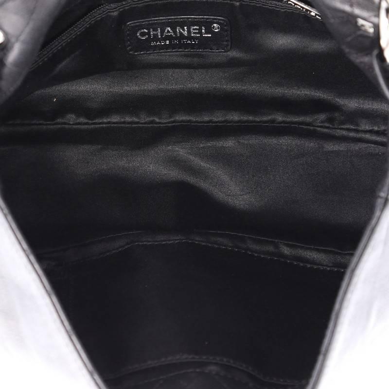Black Chanel Soft and Chain Flap Bag Lambskin Medium