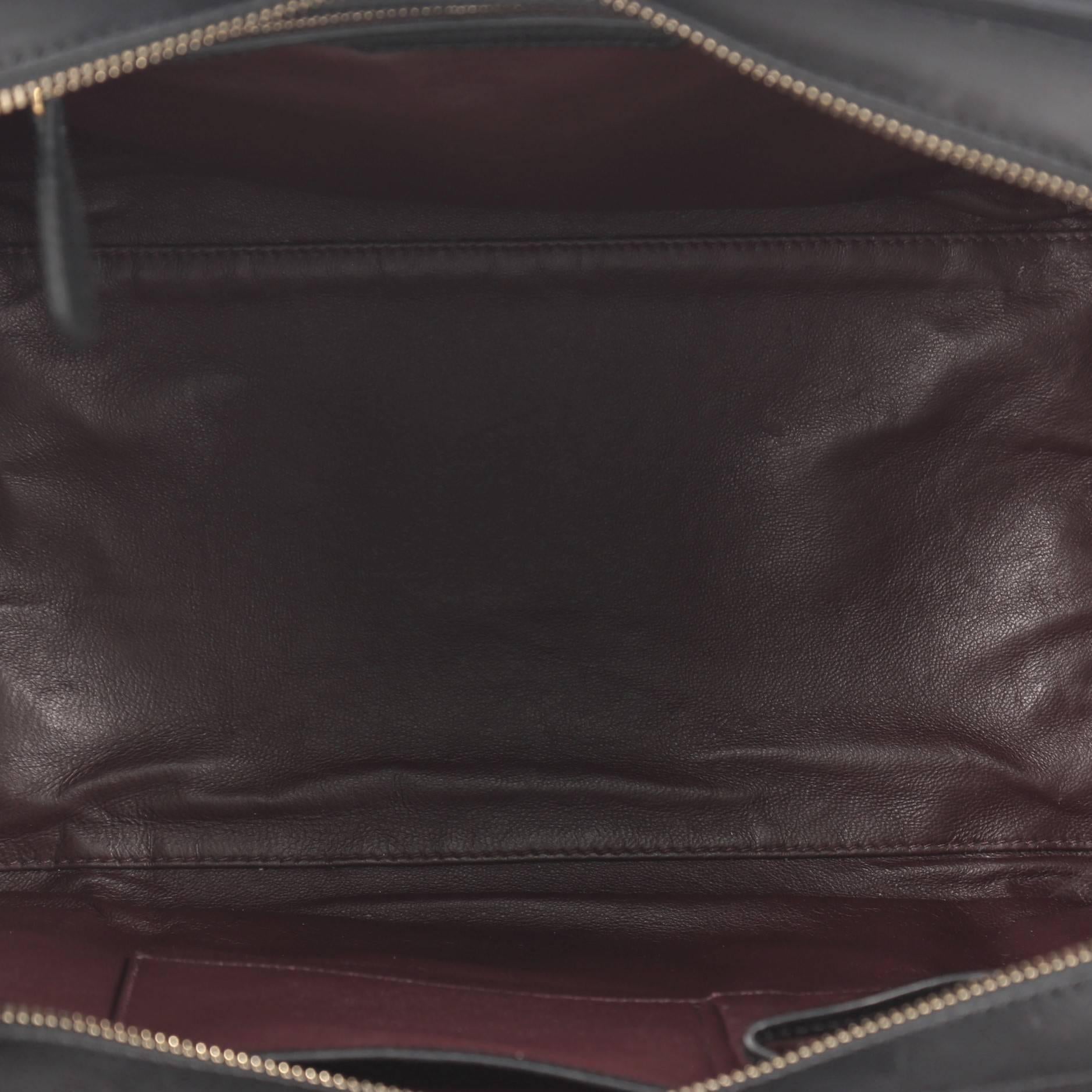 Black Celine Multicolor Luggage Handbag Leather Mini