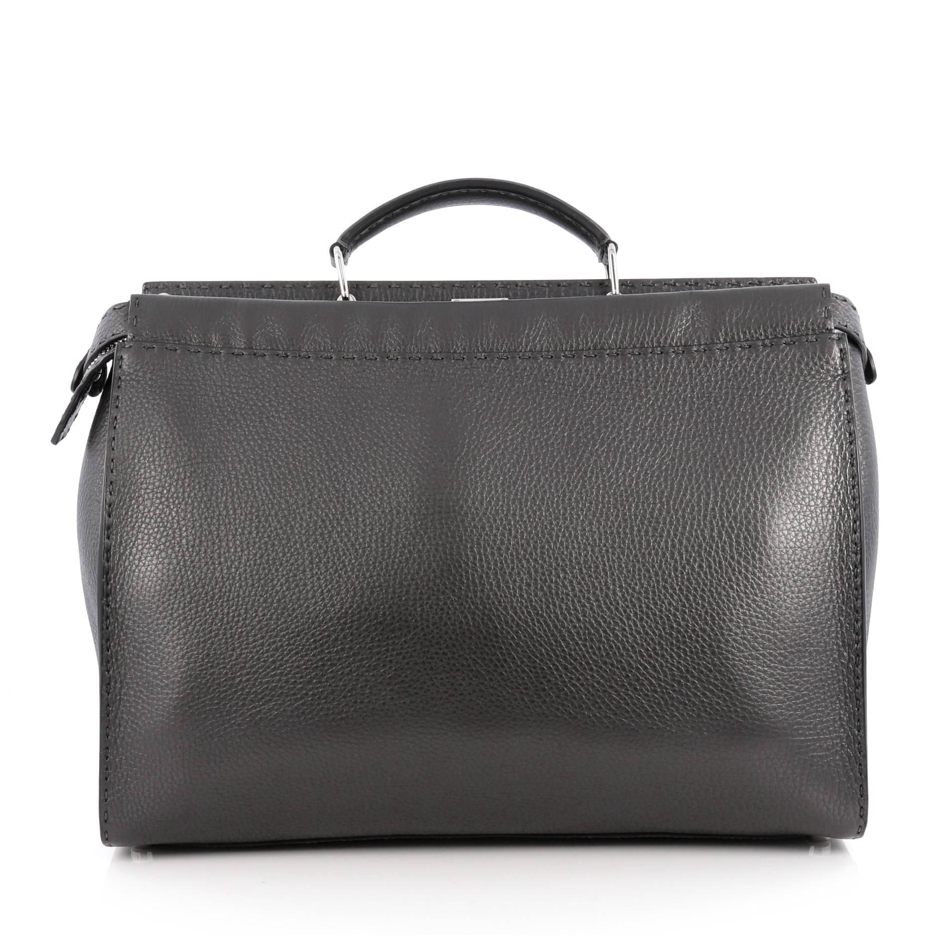 Fendi Selleria Peekaboo Monster Handbag Leather XL In Good Condition In NY, NY
