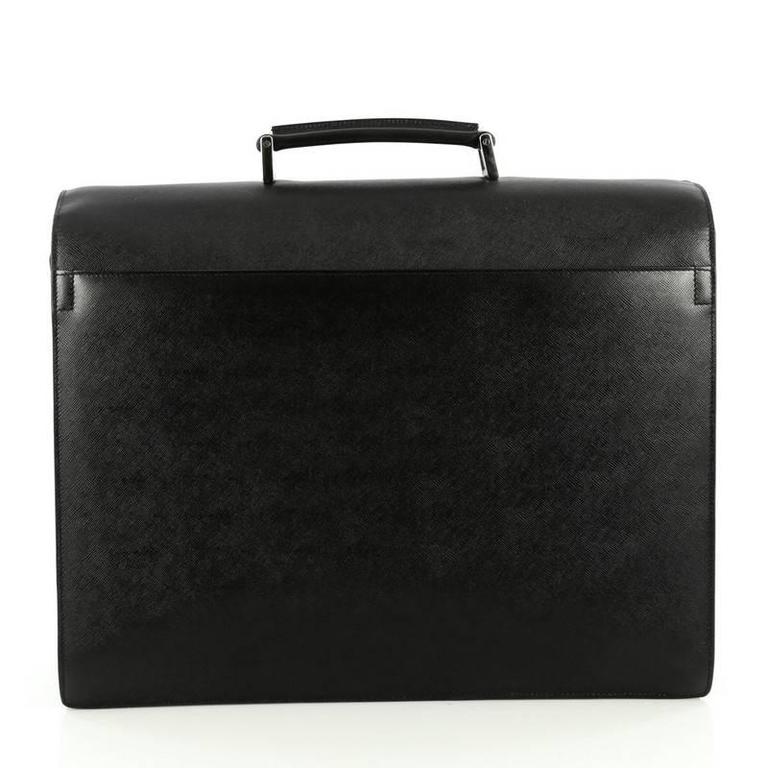 Prada Combination Lock Briefcase Saffiano Leather at 1stDibs