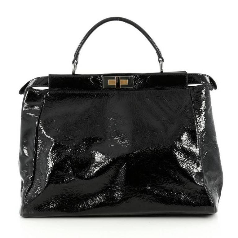 Fendi Peekaboo Handbag Patent Large at 1stDibs