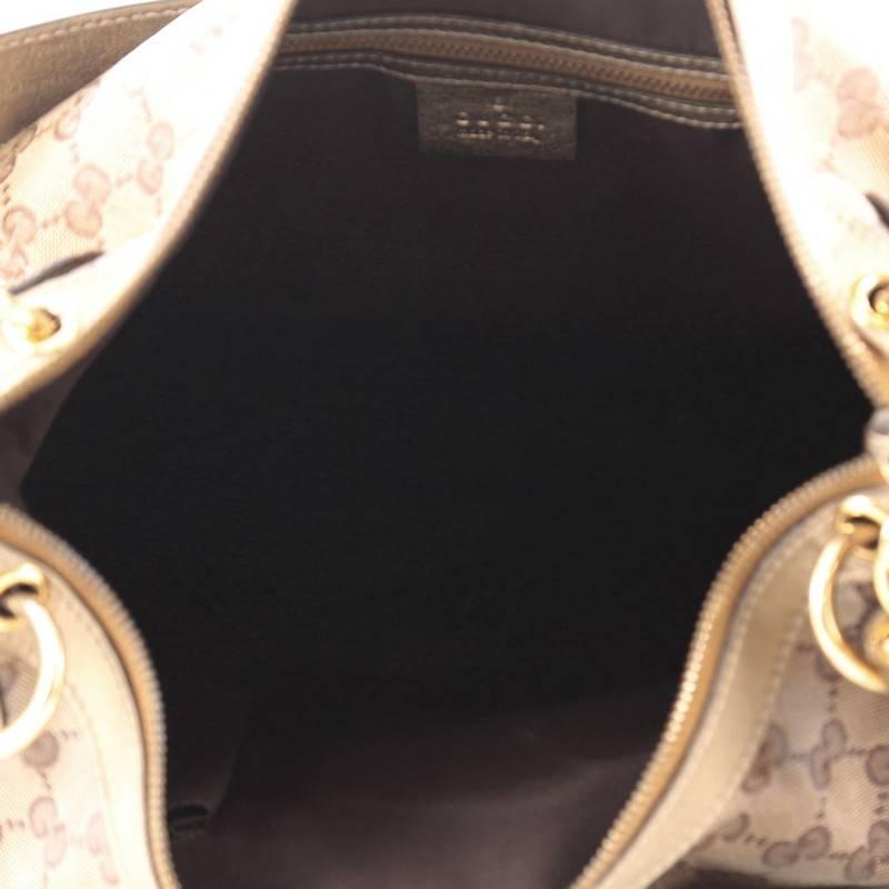 Gucci Babouska Heart Hobo GG Coated Canvas Large In Good Condition In NY, NY