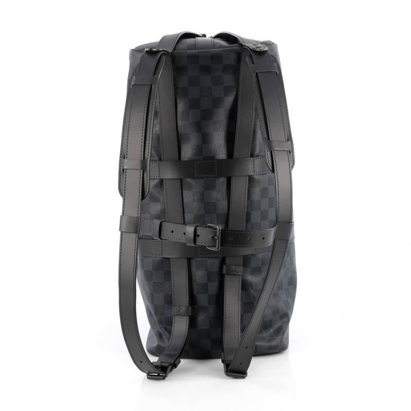 Women's or Men's Louis Vuitton Keepall A Dos Bag Damier Cobalt