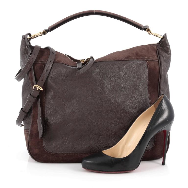 Louis Vuitton Audacieuse Monogram Empreinte Shoulder Bag in brown