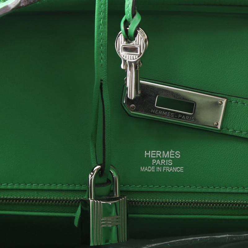 Hermes Birkin Ghillies Handbag Green Togo and Swift with Palladium Hardware 35 3