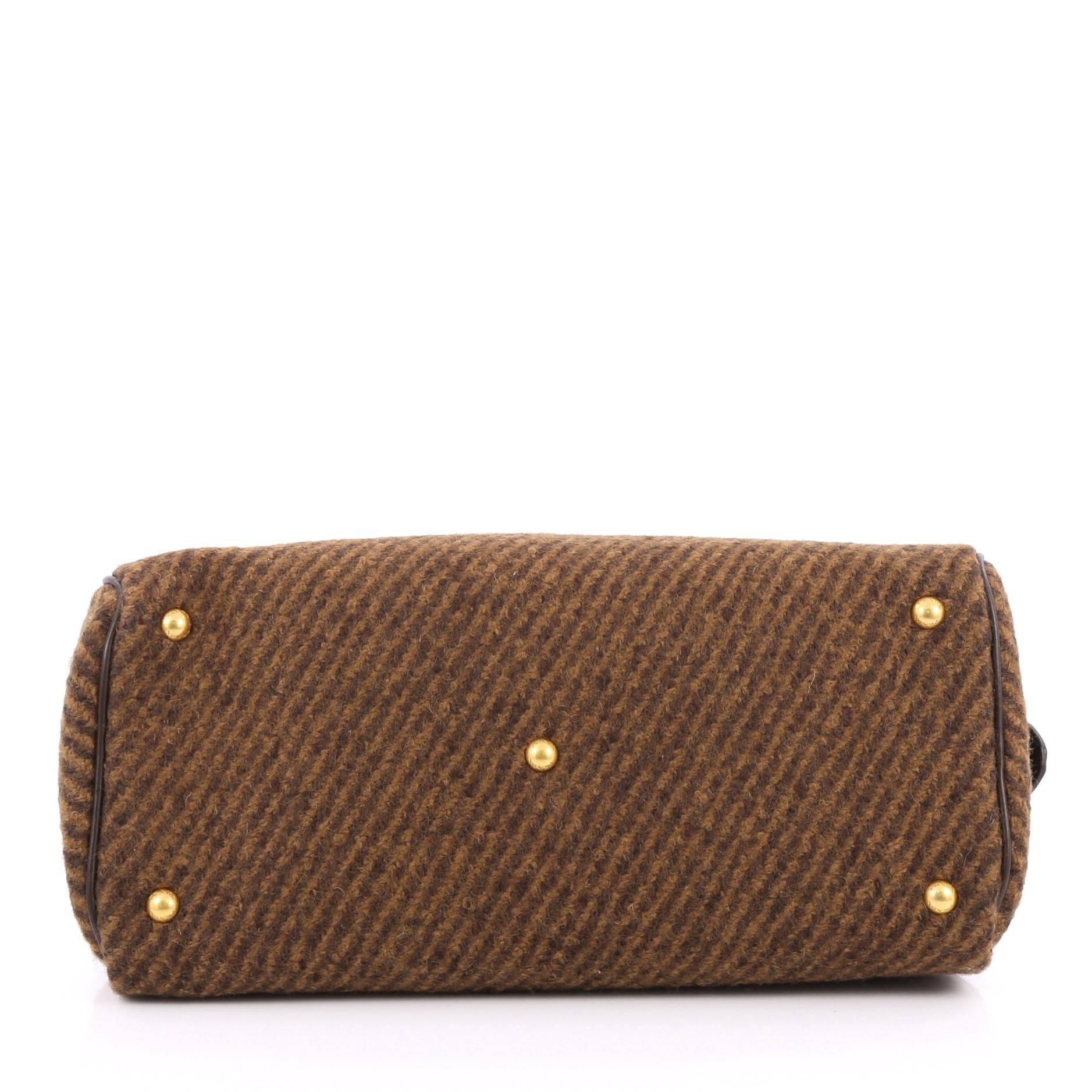 Women's or Men's Prada Vichy Vintage Bowler Bag Tweed Large