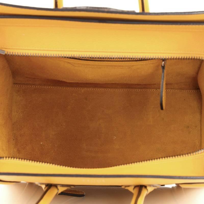 Celine Luggage Handbag Grainy Leather Micro 1