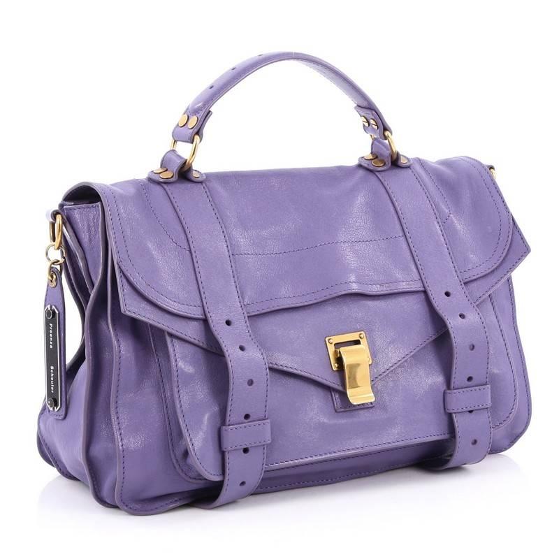 Purple Proenza Schouler PS1 Satchel Leather Medium