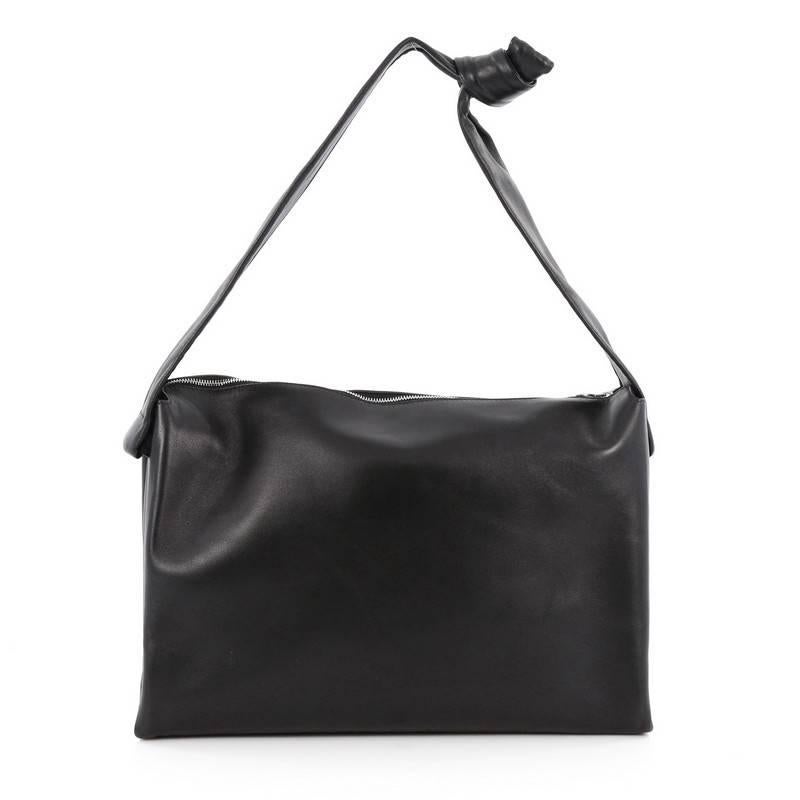 Celine Knotted Shoulder Bag Leather In Good Condition In NY, NY