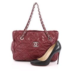 Chanel Ultra Stitch Chain Tote Leather