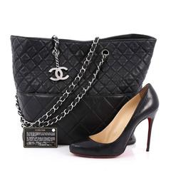 Chanel In The Business Tote Quilted Lambskin Small