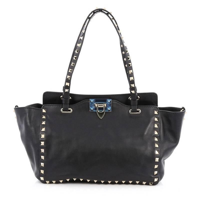 Valentino Rockstud Tote Soft Leather Small In Good Condition In NY, NY