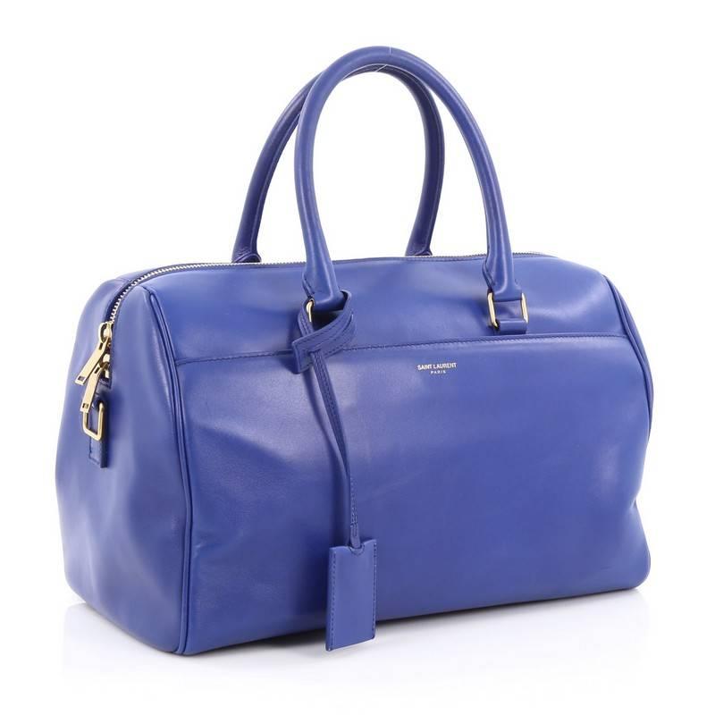 Purple Saint Laurent Classic Duffle Bag Leather 6 