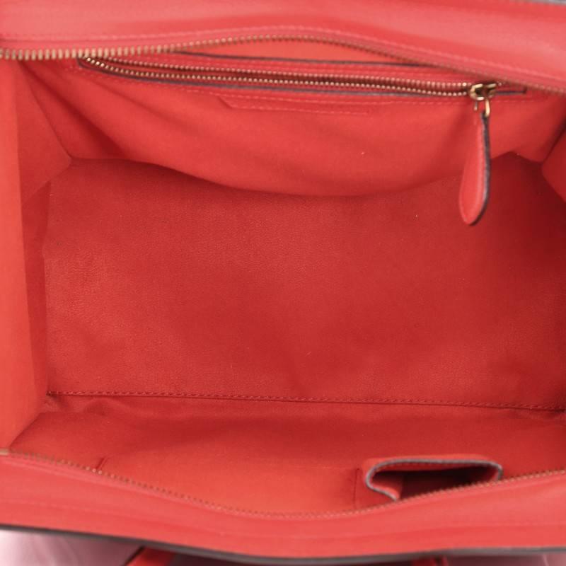 Celine Luggage Handbag Grainy Leather Mini 3