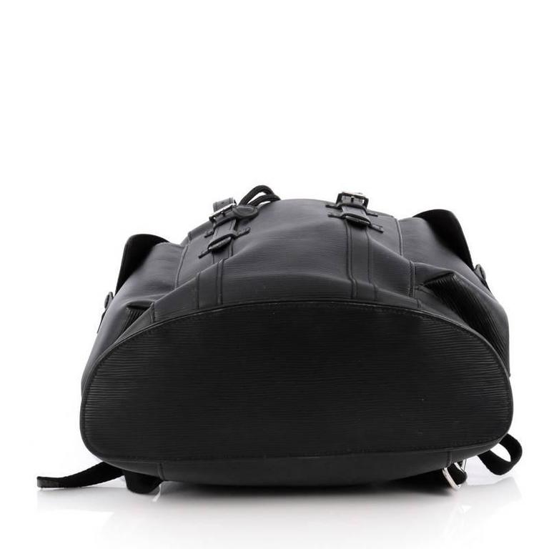Christopher backpack leather bag Louis Vuitton Black in Leather - 30120239