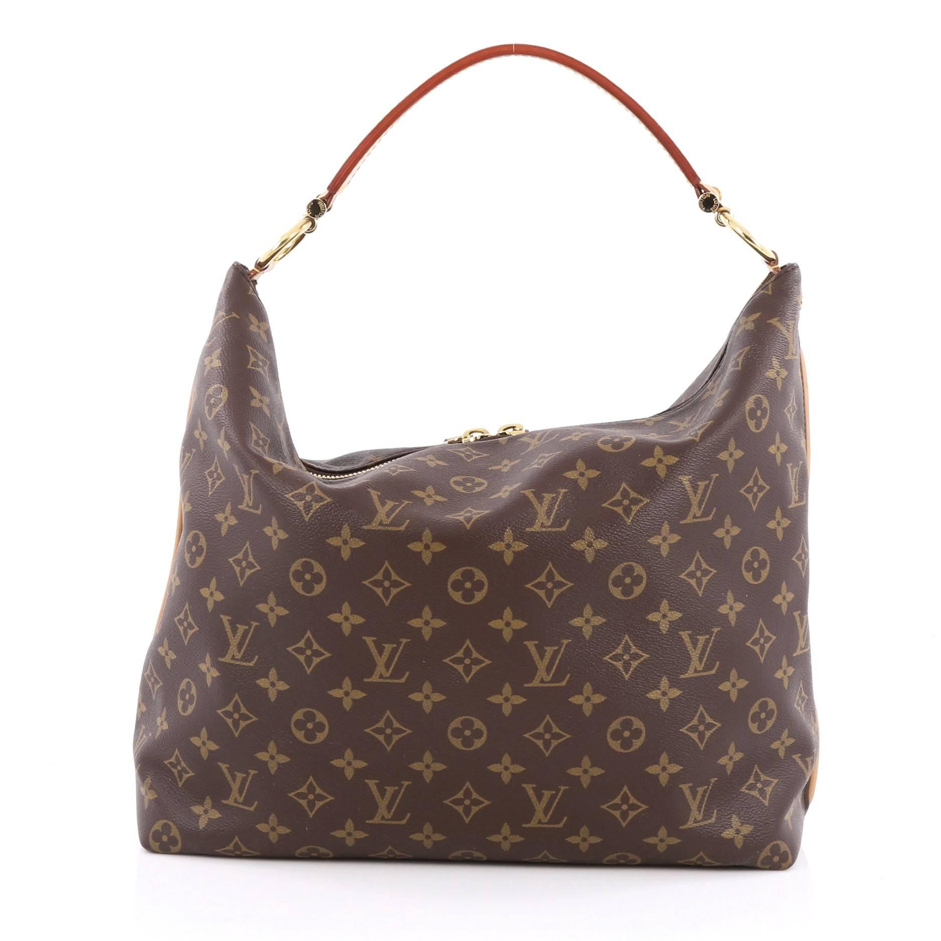  Louis Vuitton Sully Handbag Monogram Canvas MM In Good Condition In NY, NY