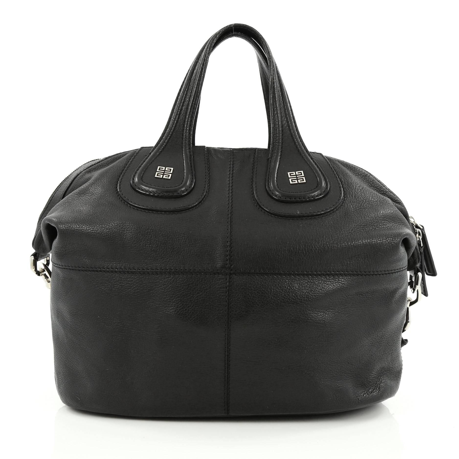 Givenchy Nightingale Satchel Leather Small In Good Condition In NY, NY