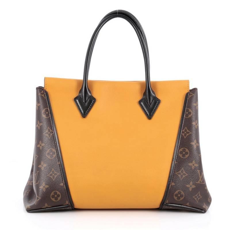 Orange Louis Vuitton W Tote Monogram Canvas and Leather PM