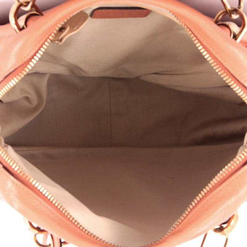 Orange Chloe Paraty Top Handle Bag Leather Medium