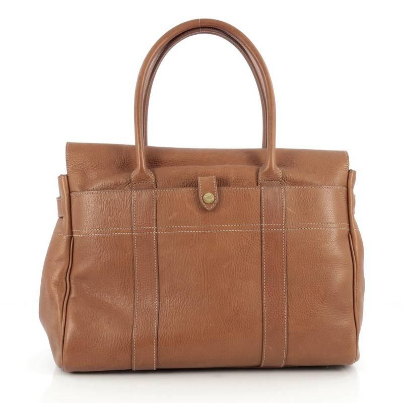 Mulberry Bayswater Satchel Leather Medium In Good Condition In NY, NY