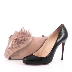 Christian Louboutin Artemis Shoulder Bag Spiked Snakeskin Mini