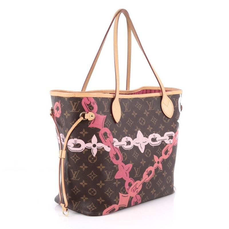 Brown Louis Vuitton Neverfull NM Tote Limited Edition Bay Monogram Canvas MM