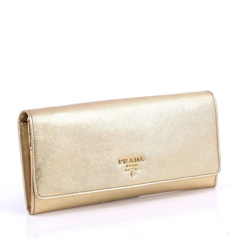 Beige Prada Wallet on Chain Saffiano Leather