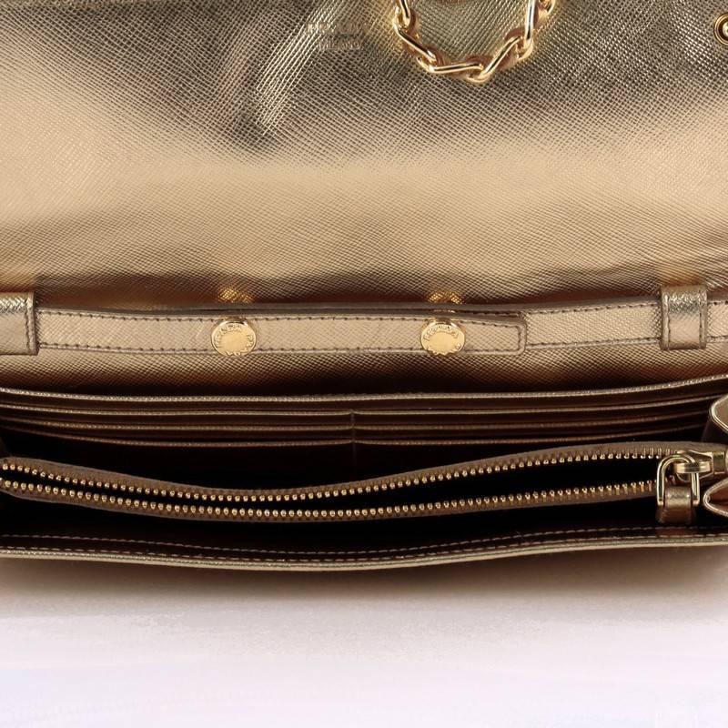 Prada Wallet on Chain Saffiano Leather 1