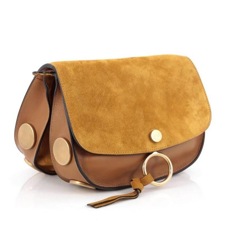 Chloe Kurtis Shoulder Bag Leather and Suede Medium at 1stDibs