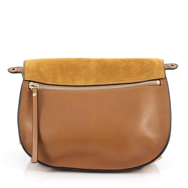 Brown Chloe Kurtis Shoulder Bag Leather and Suede Medium