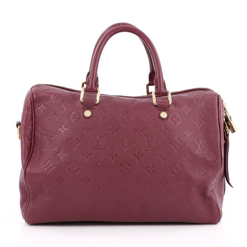 Louis Vuitton Speedy Bandouliere Bag Monogram Empreinte Leather 30 In Good Condition In NY, NY