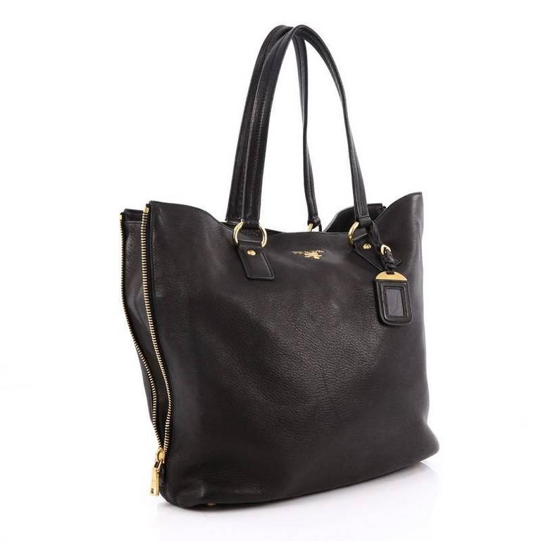 Prada side zip tote clearance