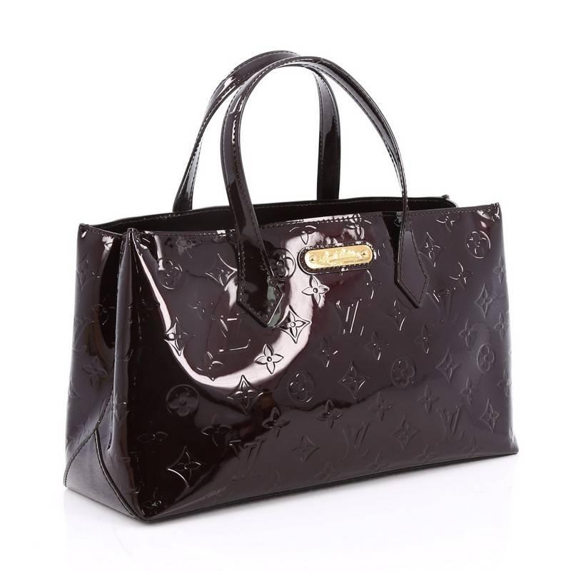 Black Louis Vuitton Wilshire Handbag Monogram Vernis PM