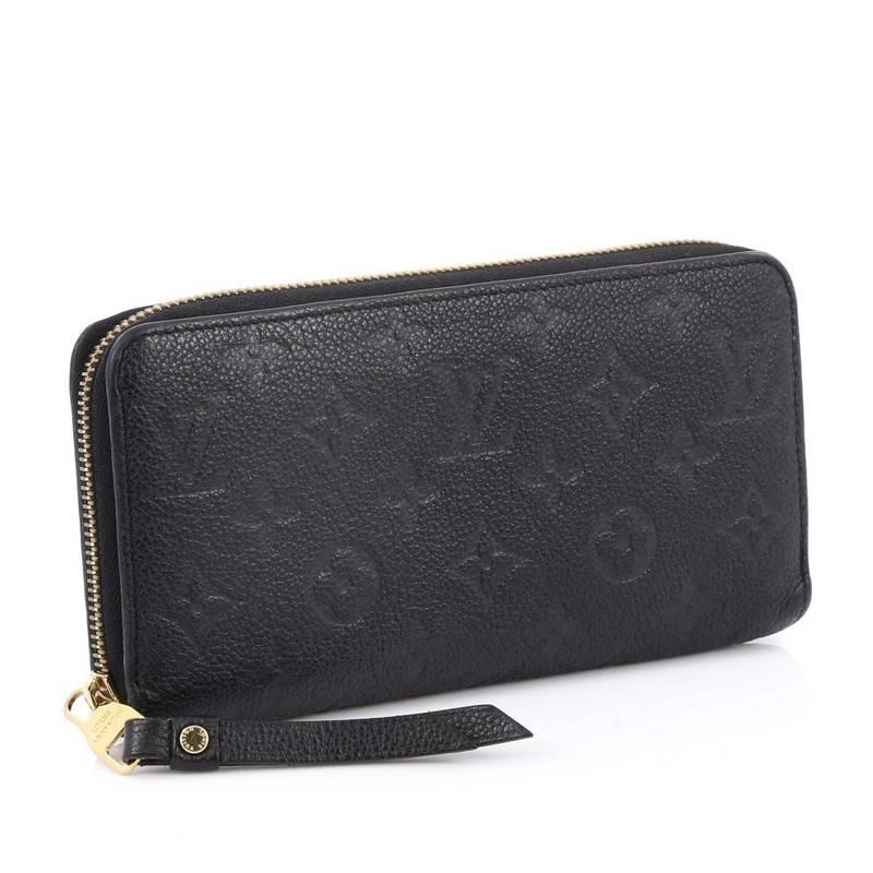 Black Louis Vuitton Zippy Wallet Monogram Empreinte Leather