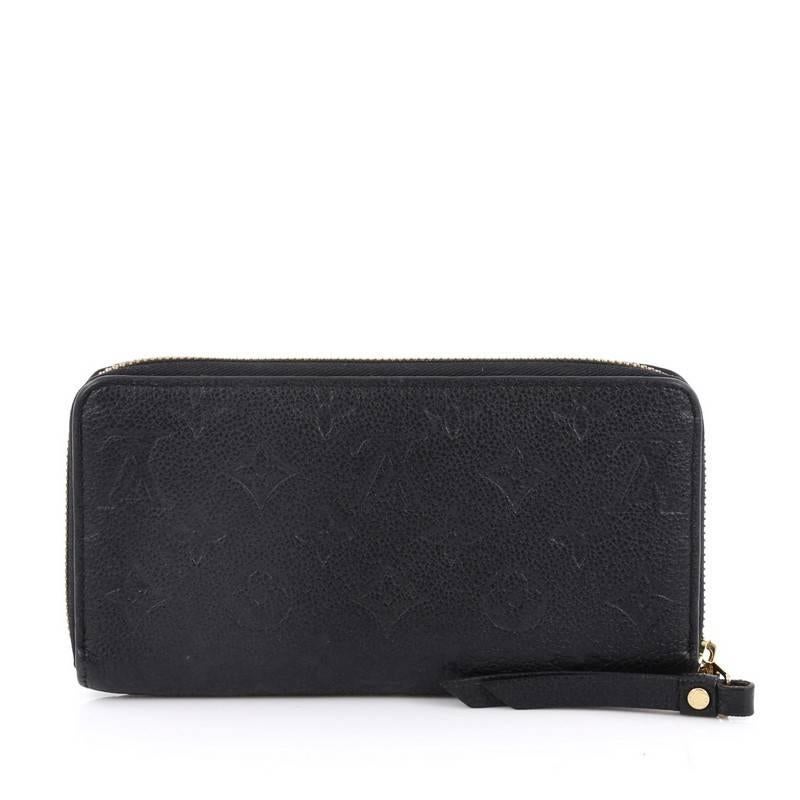 Louis Vuitton Zippy Wallet Monogram Empreinte Leather In Good Condition In NY, NY