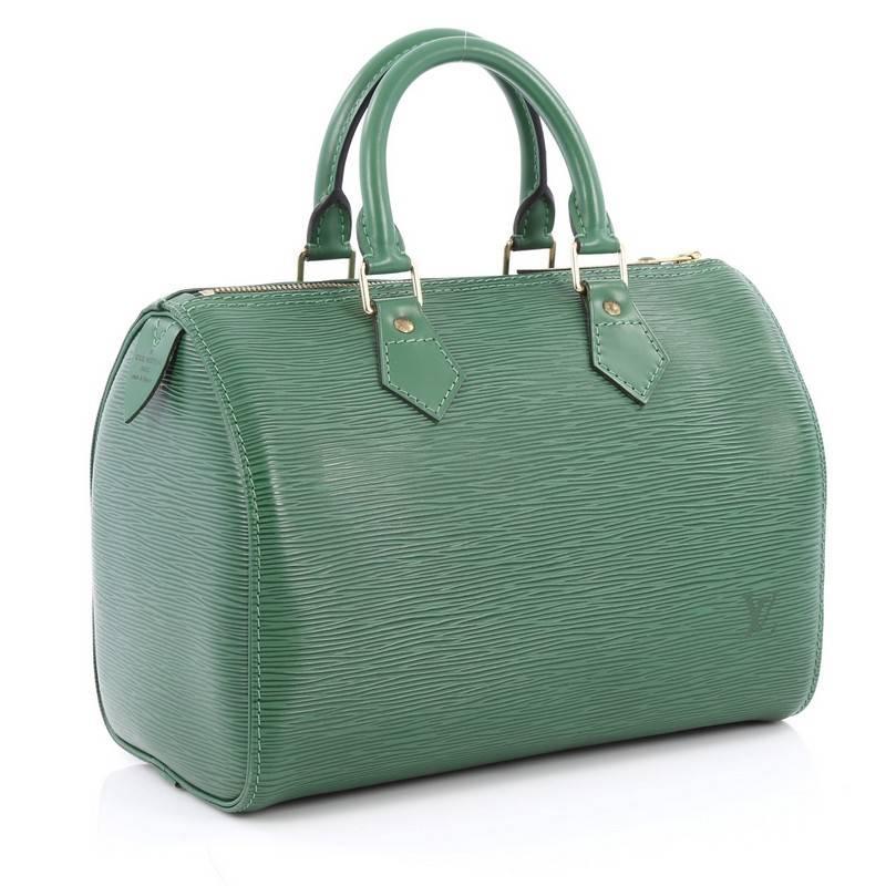 Gray Louis Vuitton Speedy Handbag Epi Leather 25