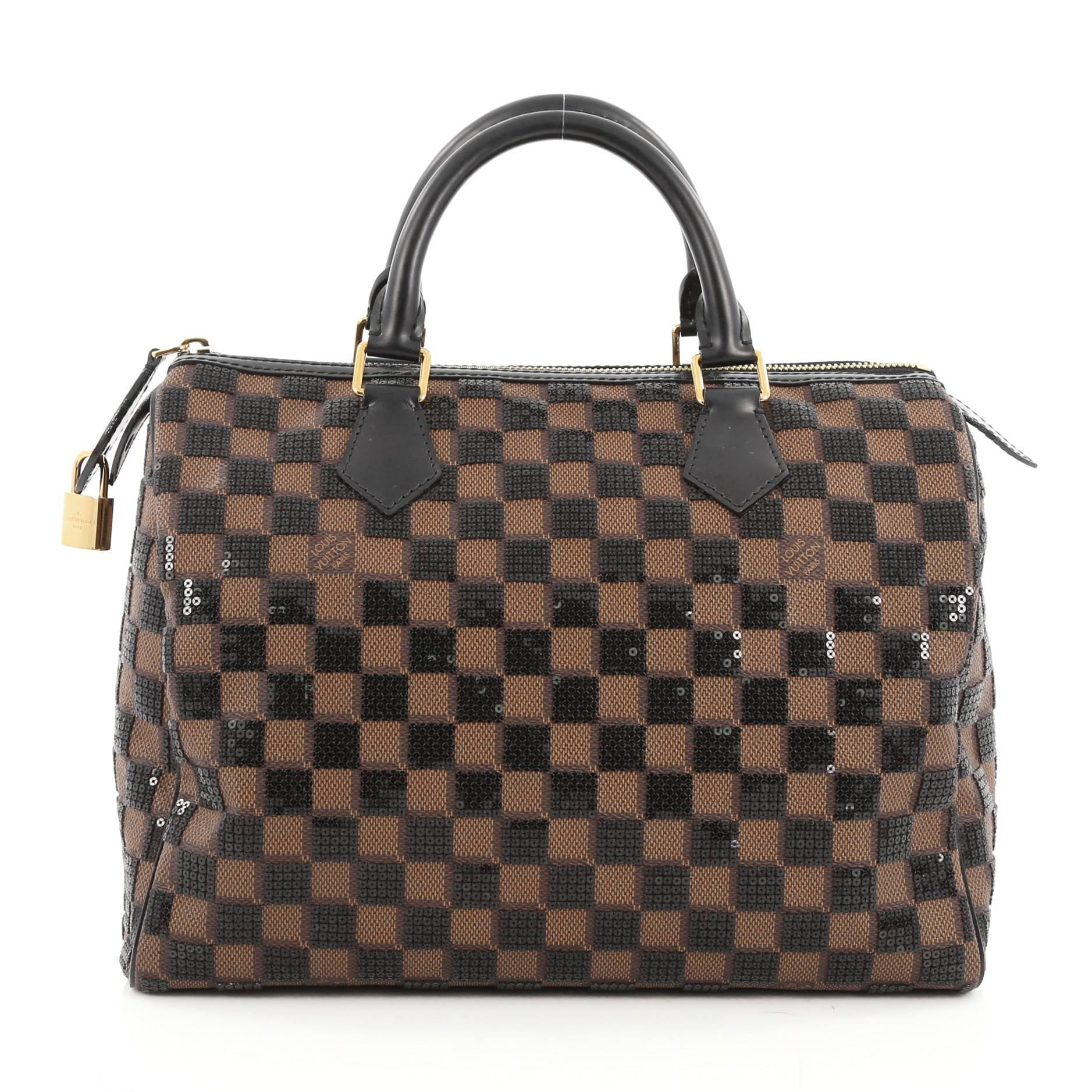 Louis Vuitton Speedy Handbag Damier Paillettes 30 In Good Condition In NY, NY